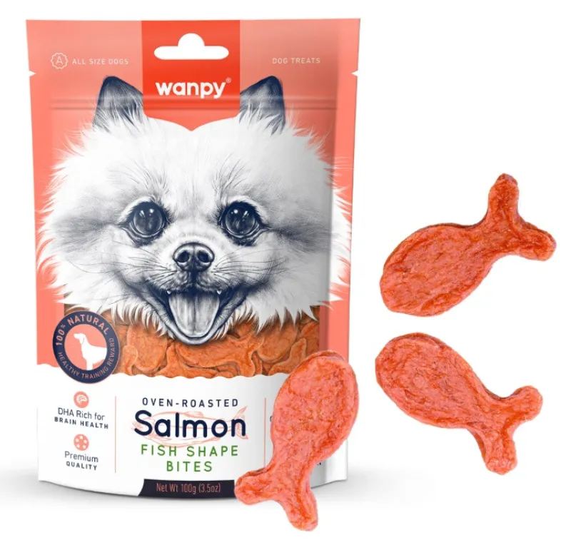 Wanpy Oven-Roasted Salmon Fish Shape Bites(Premium Quality)